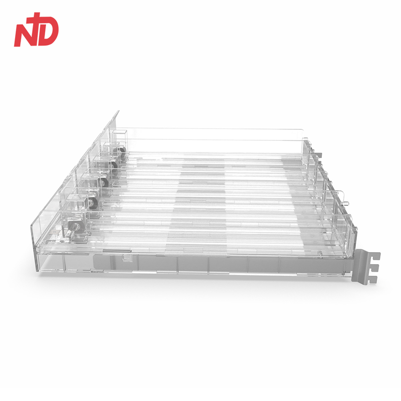 Freezer Auto Gravity Shelf Sliding Bottle Retail Liquid Roller Shelf Pusher for Cigarettes Plastic Mould Roller Plastic Mold