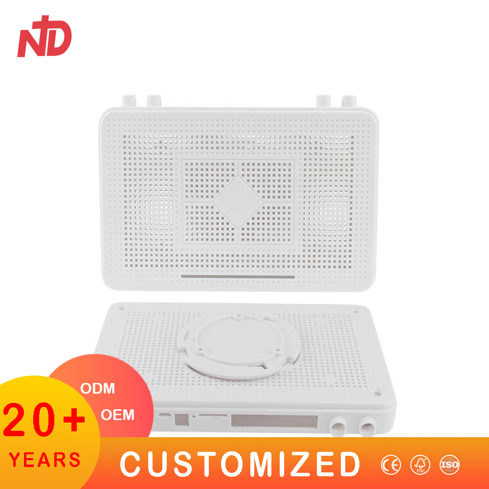 Plastic Injection Mold 5G Gateway 4 Antenna Wireless AP Shell Mold Manufacturer Direct Sales 4G Card Router Shell Plastic Parts